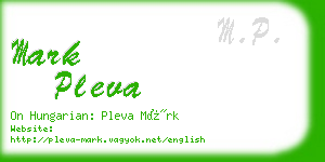 mark pleva business card